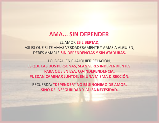 Ama...Sin depender Abril 15 de 2012